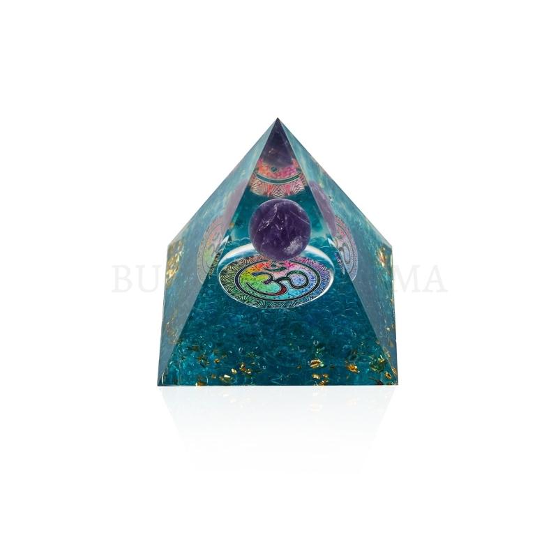 Pyramide d'orgonite en améthyste - Générateur d'énergie orgone