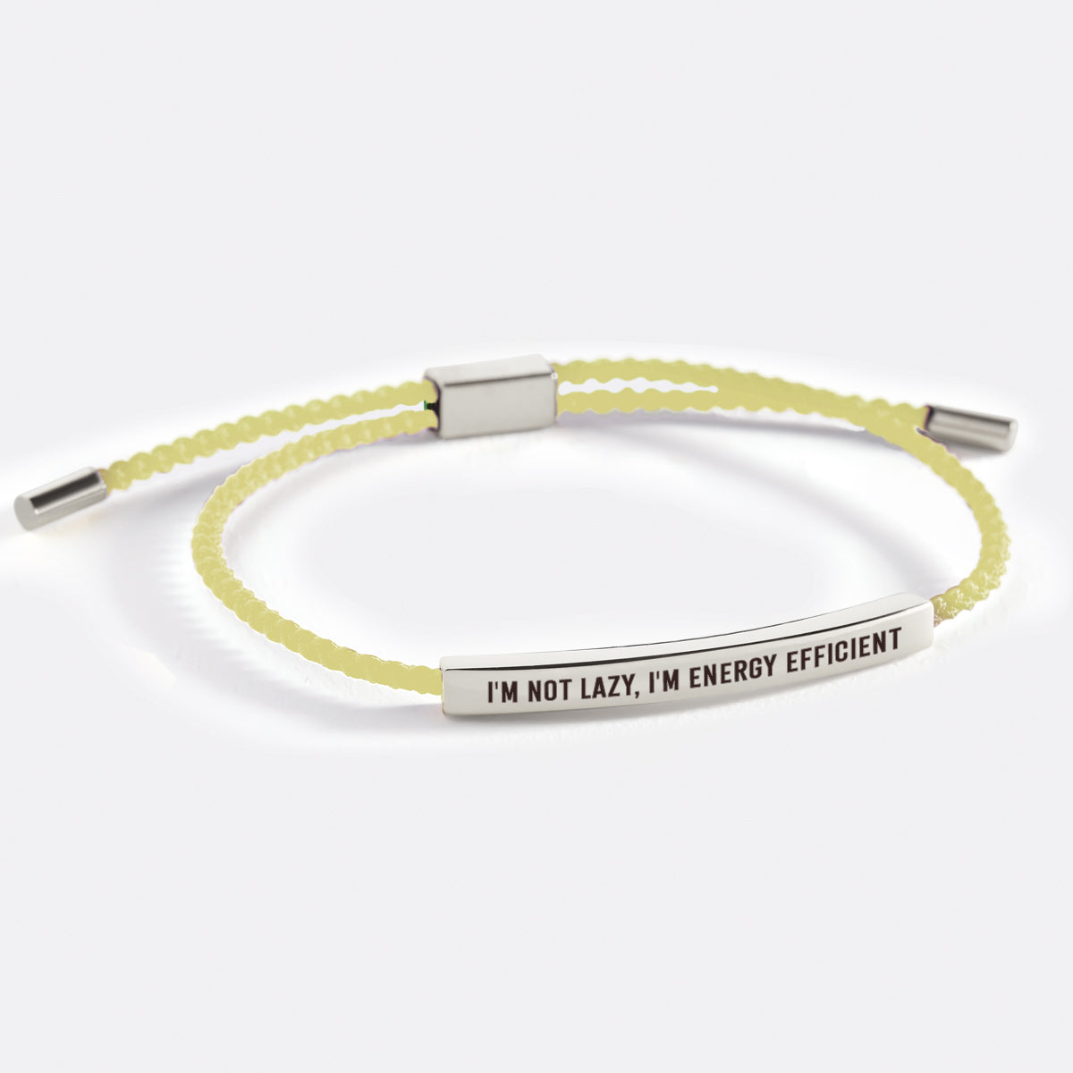 Ich bin nicht faul, ich bin energieeffizient. Inspirierendes Armband