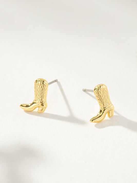 Boucles d'oreilles à tige en forme de bottes de cowboy