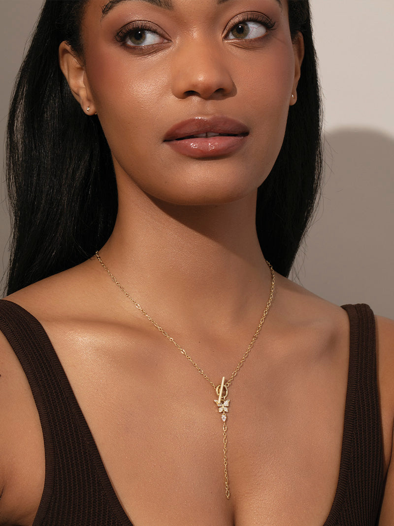 Collier Lariat Papillon