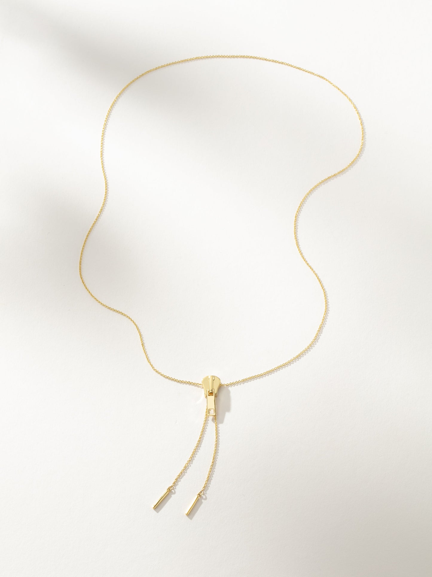 Collier Lariat à fermeture éclair réglable