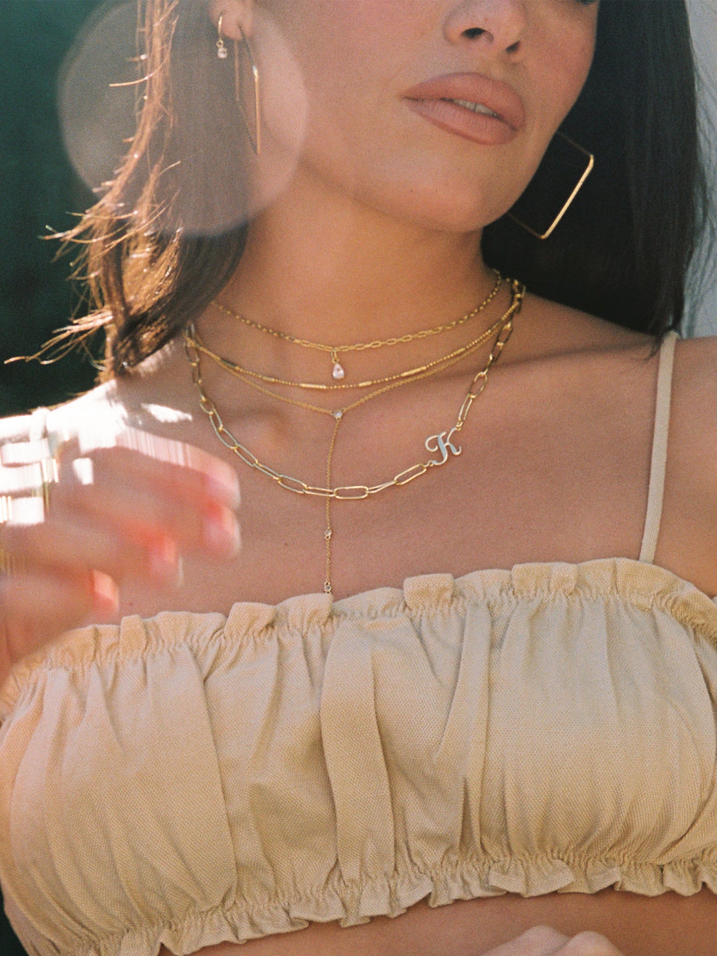 Collier avec initiales cursives