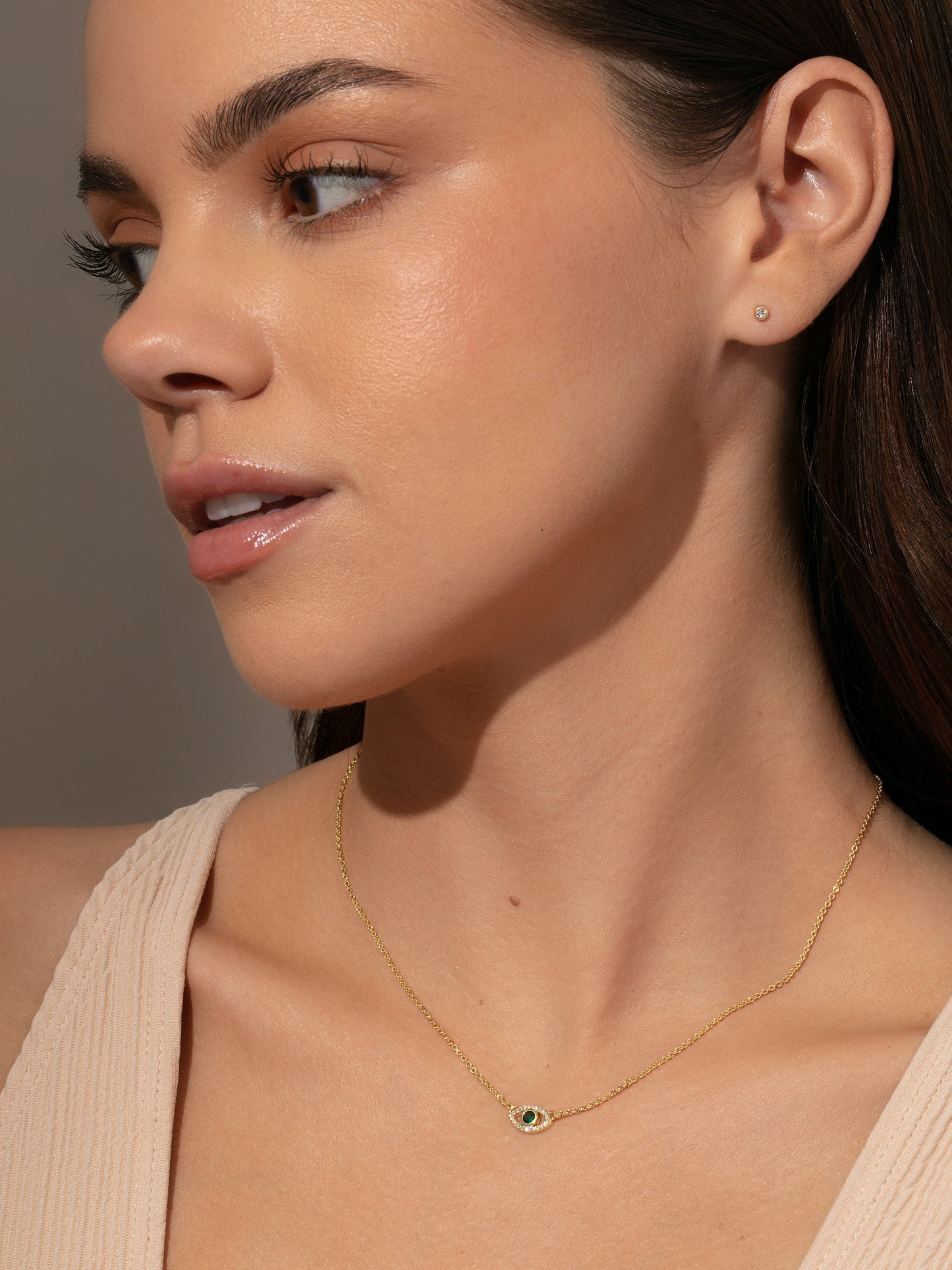 Collier pavé mauvais œil