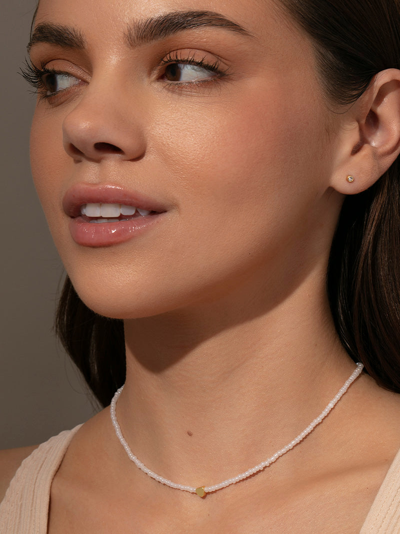 Collier de perles avec amour