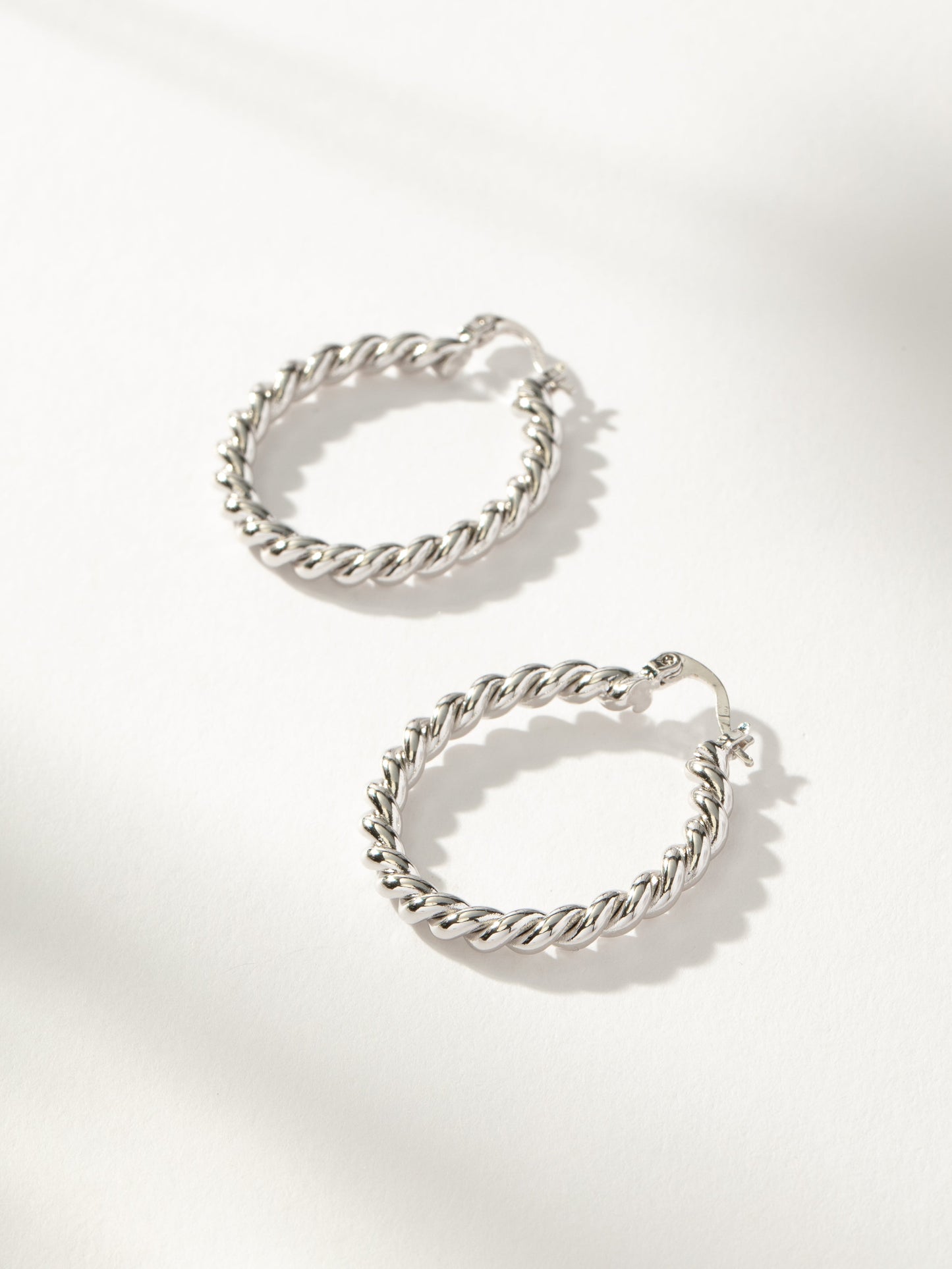 Rope Twist Hoop Earrings