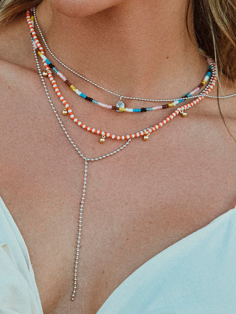 Collier Lariat à chaîne à billes
