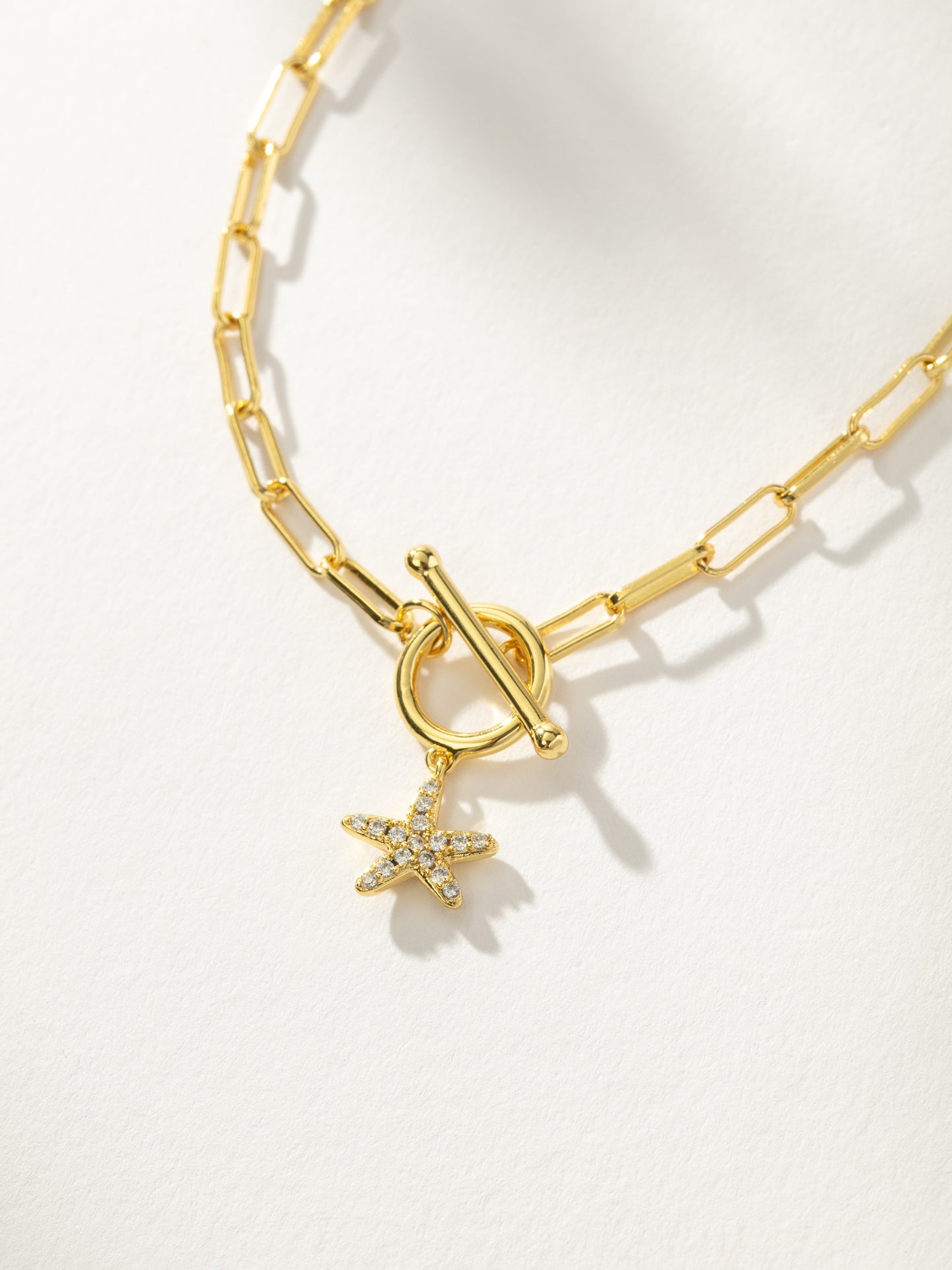 Collier avec pendentif et chaîne étoile de mer