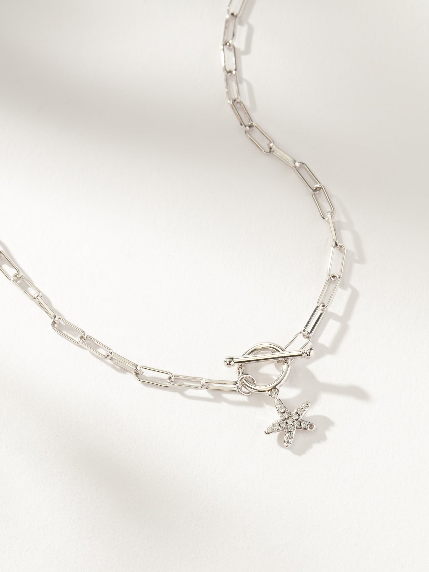 Collier avec pendentif et chaîne étoile de mer