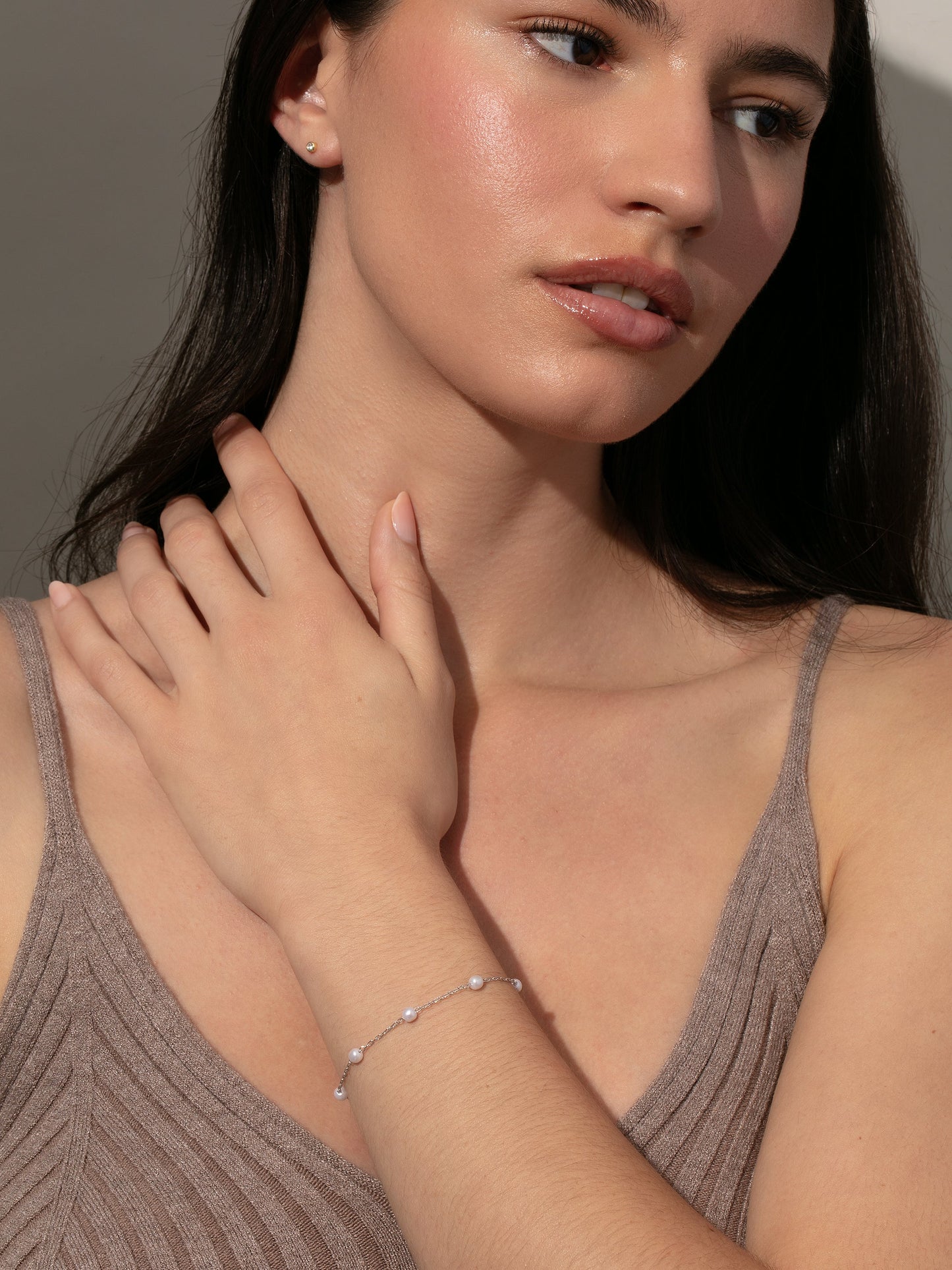 Bracelet de perles et de chaînes