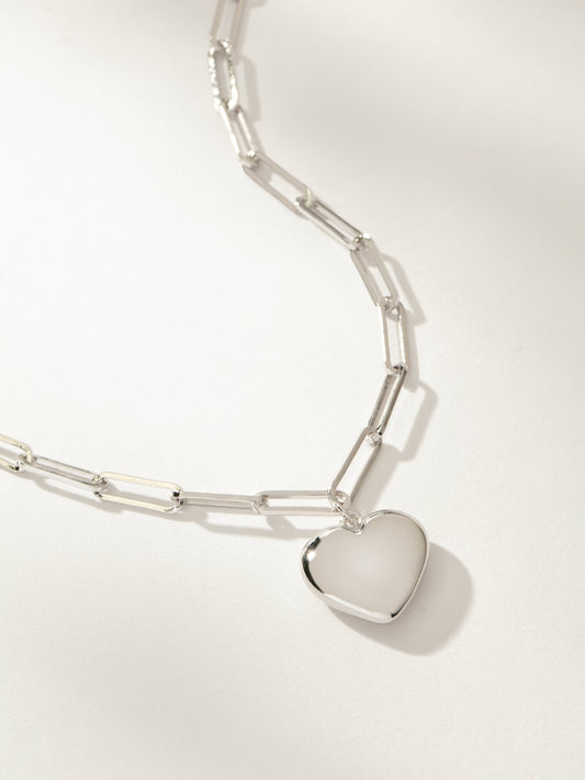 Collier pendentif cœur gonflé