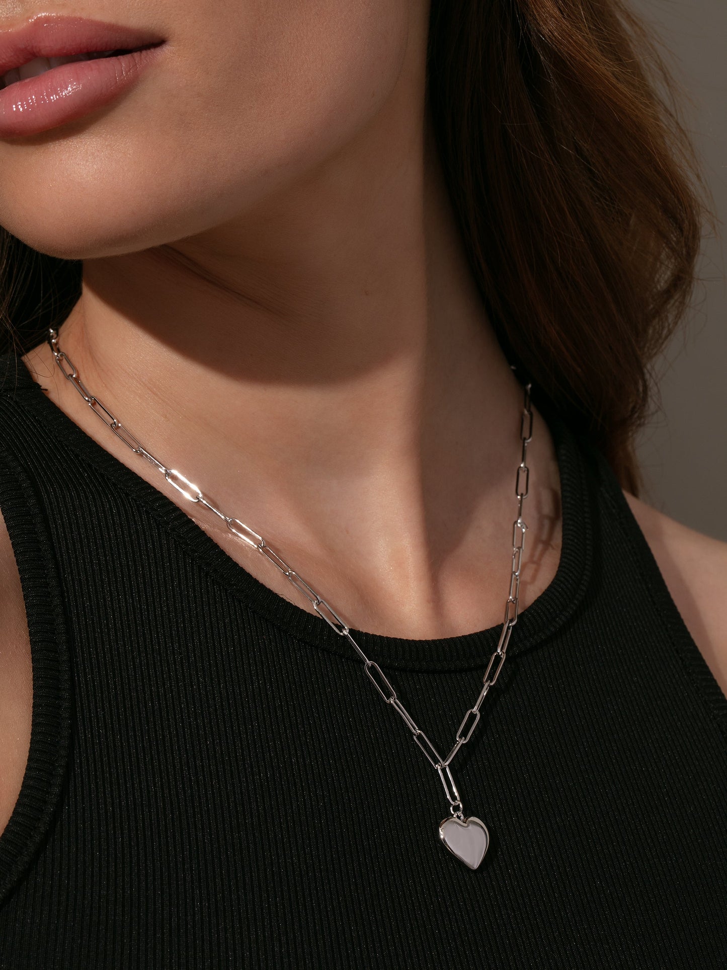 Collier pendentif cœur gonflé