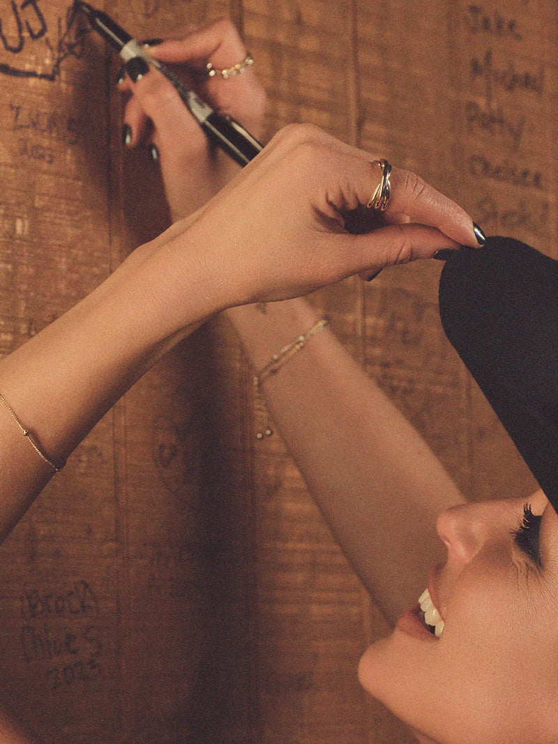 Bague croisée superposée