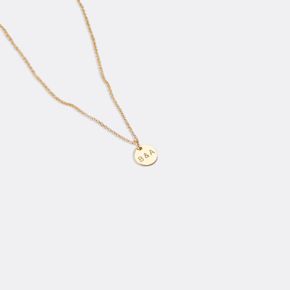 Love Initial Disc Necklace