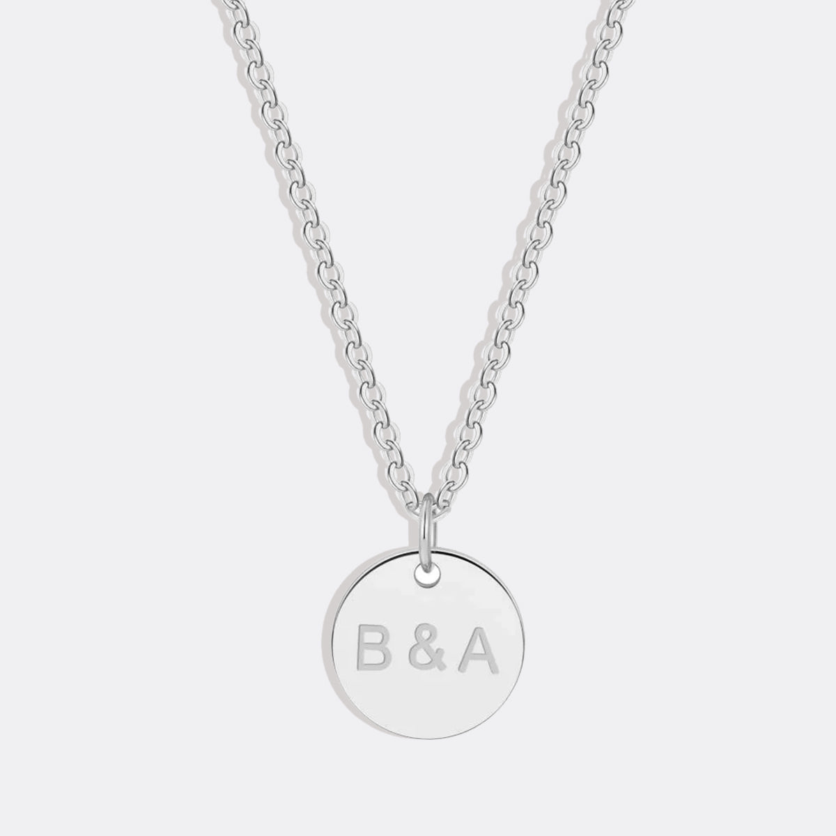 Love Initial Disc Necklace