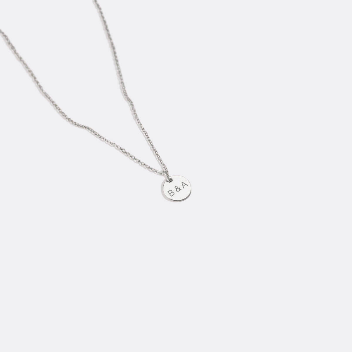 Love Initial Disc Necklace