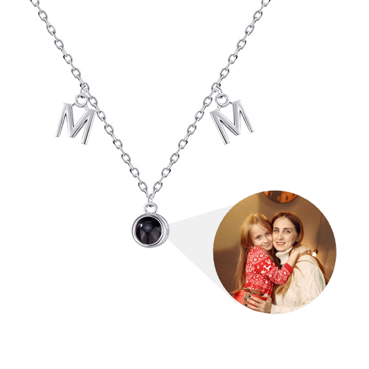 Collier personnalisé MOM avec photo cachée