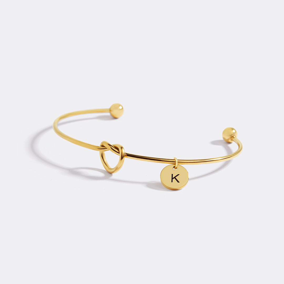 Personalized Tie the Knot Bracelet • Bridesmaid Gift Bracelet