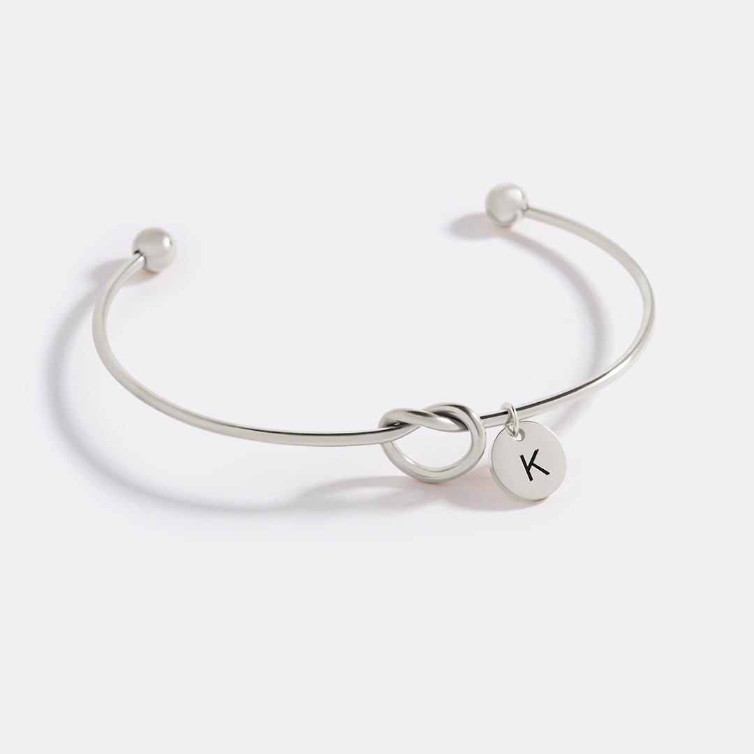 Personalized Tie the Knot Bracelet • Bridesmaid Gift Bracelet