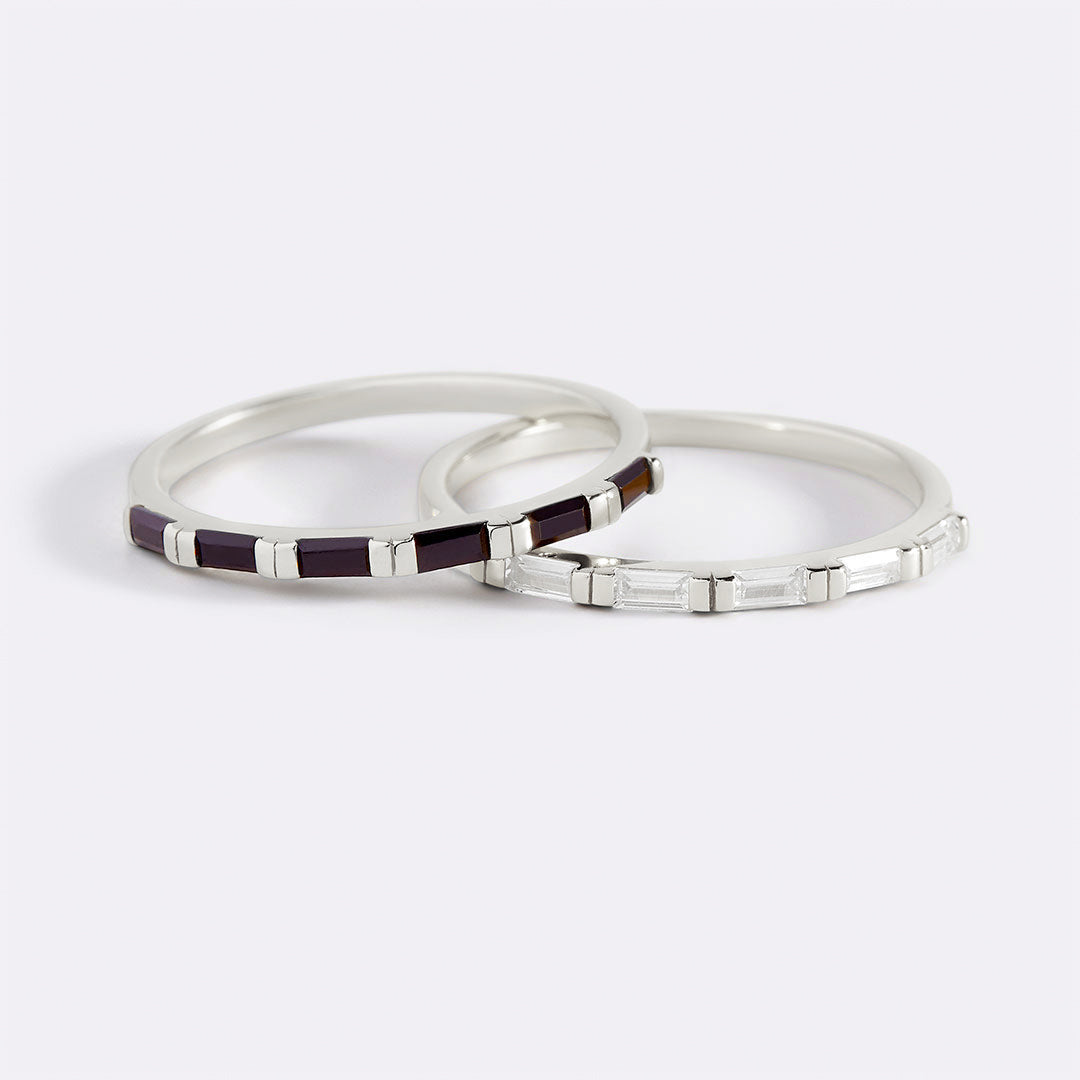 Bague en diamant baguette