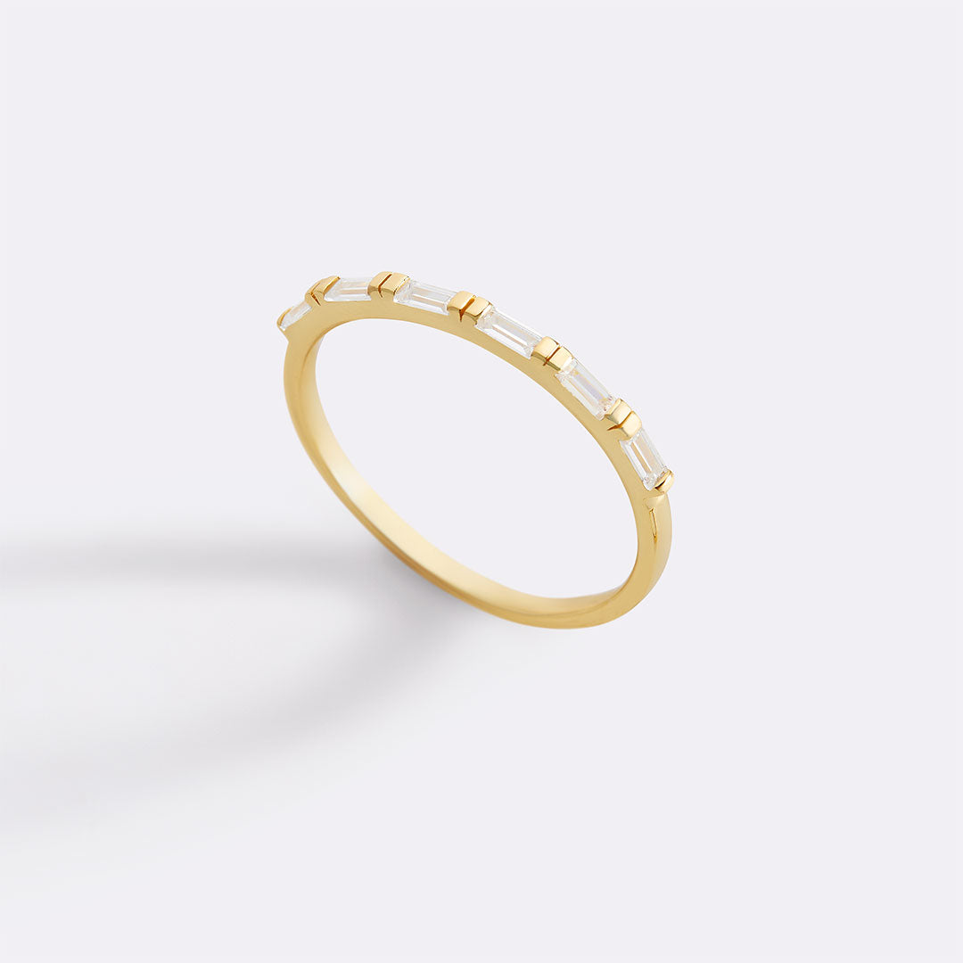 Bague en diamant baguette