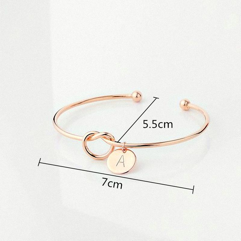 Personalized Tie the Knot Bracelet • Bridesmaid Gift Bracelet