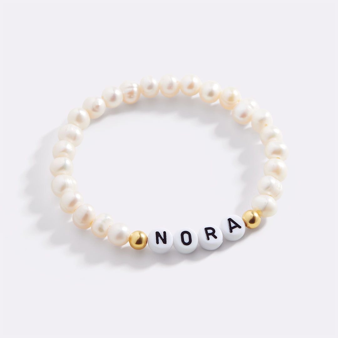 Custom Pearl Beaded Friendship Bracelet