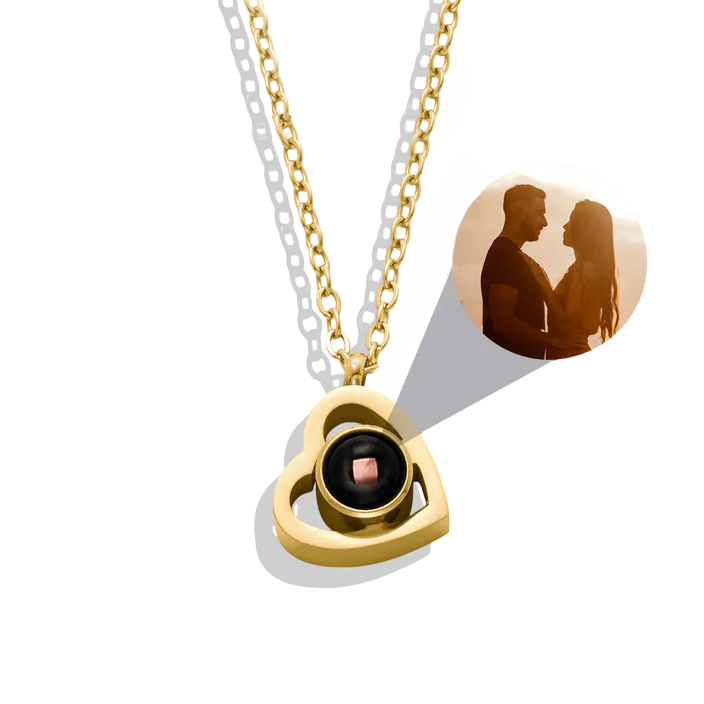 Personalized Heart Photo Necklace