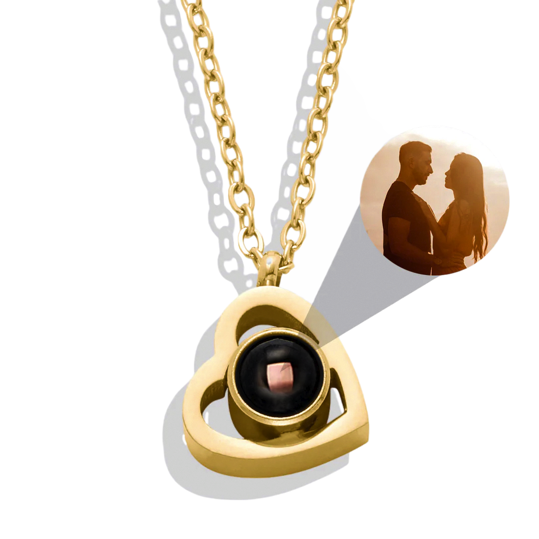 Personalized Heart Photo Necklace