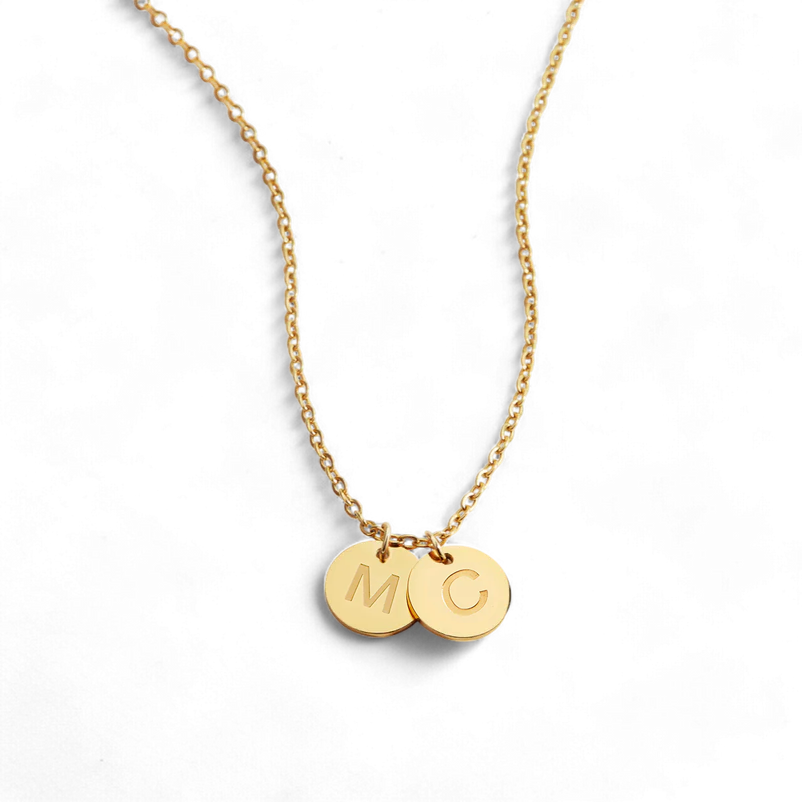 Collier délicat avec disque initial