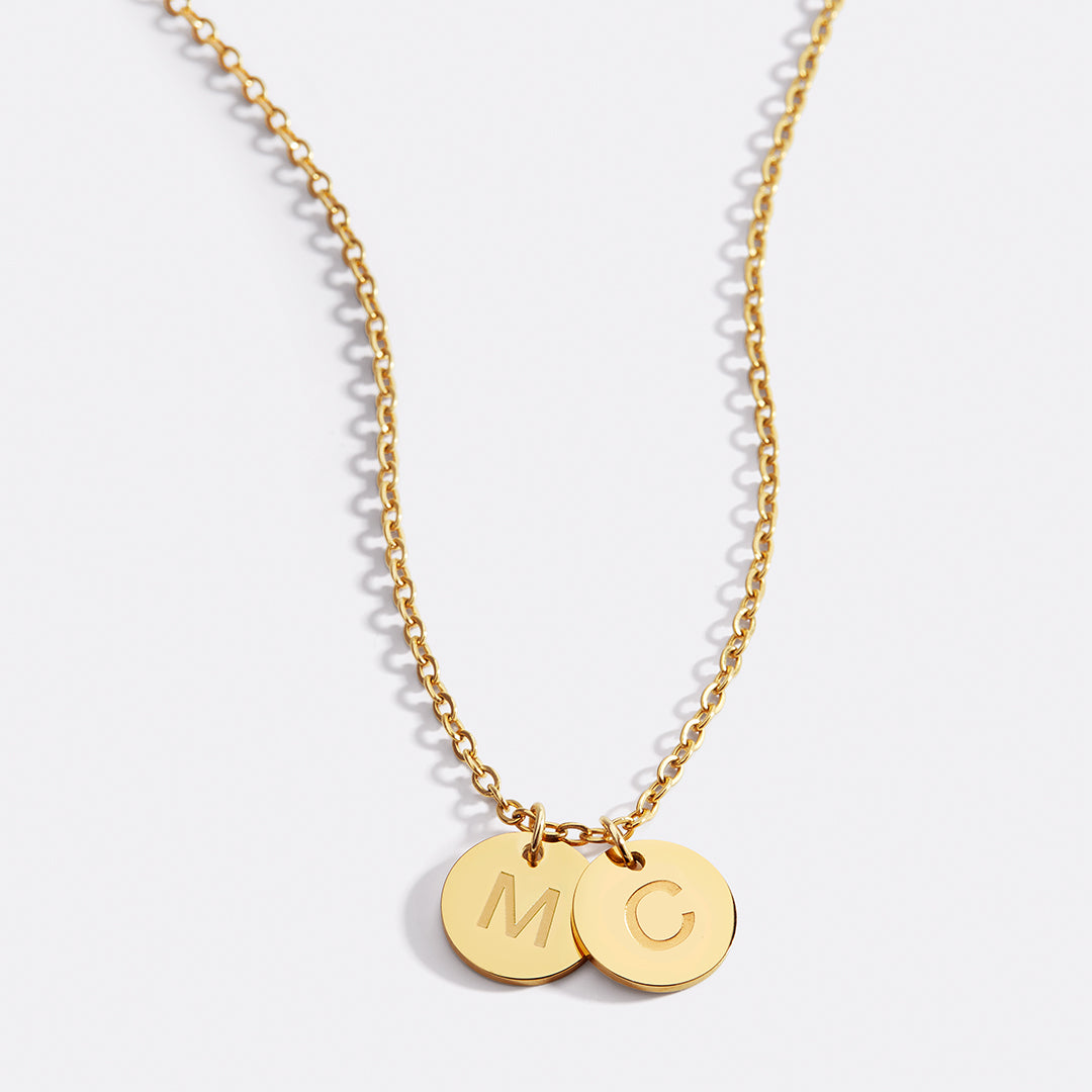 Collier délicat avec disque initial