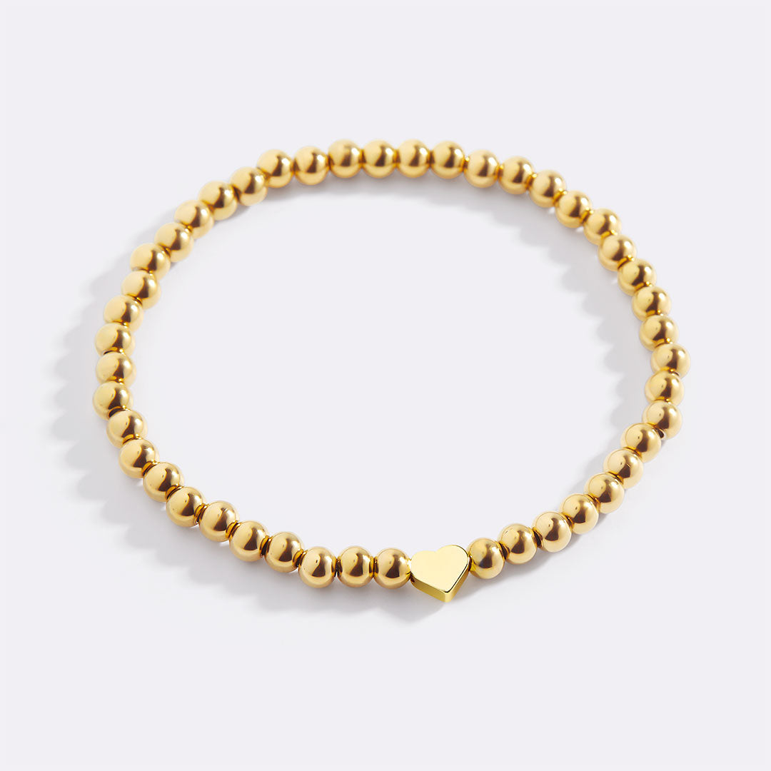 Stapelarmband mit Herzperlen