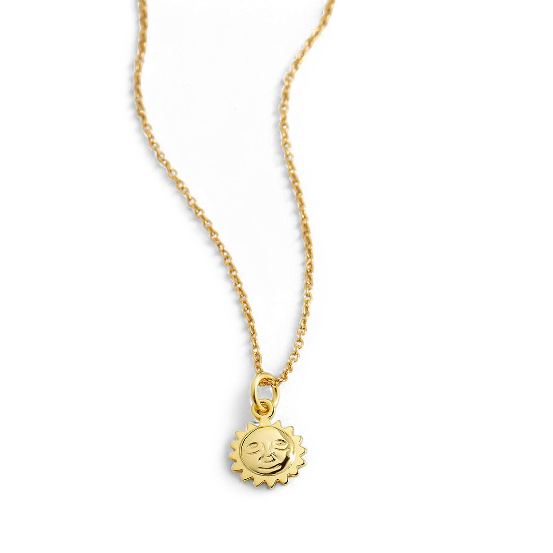 Collier pendentif breloque soleil