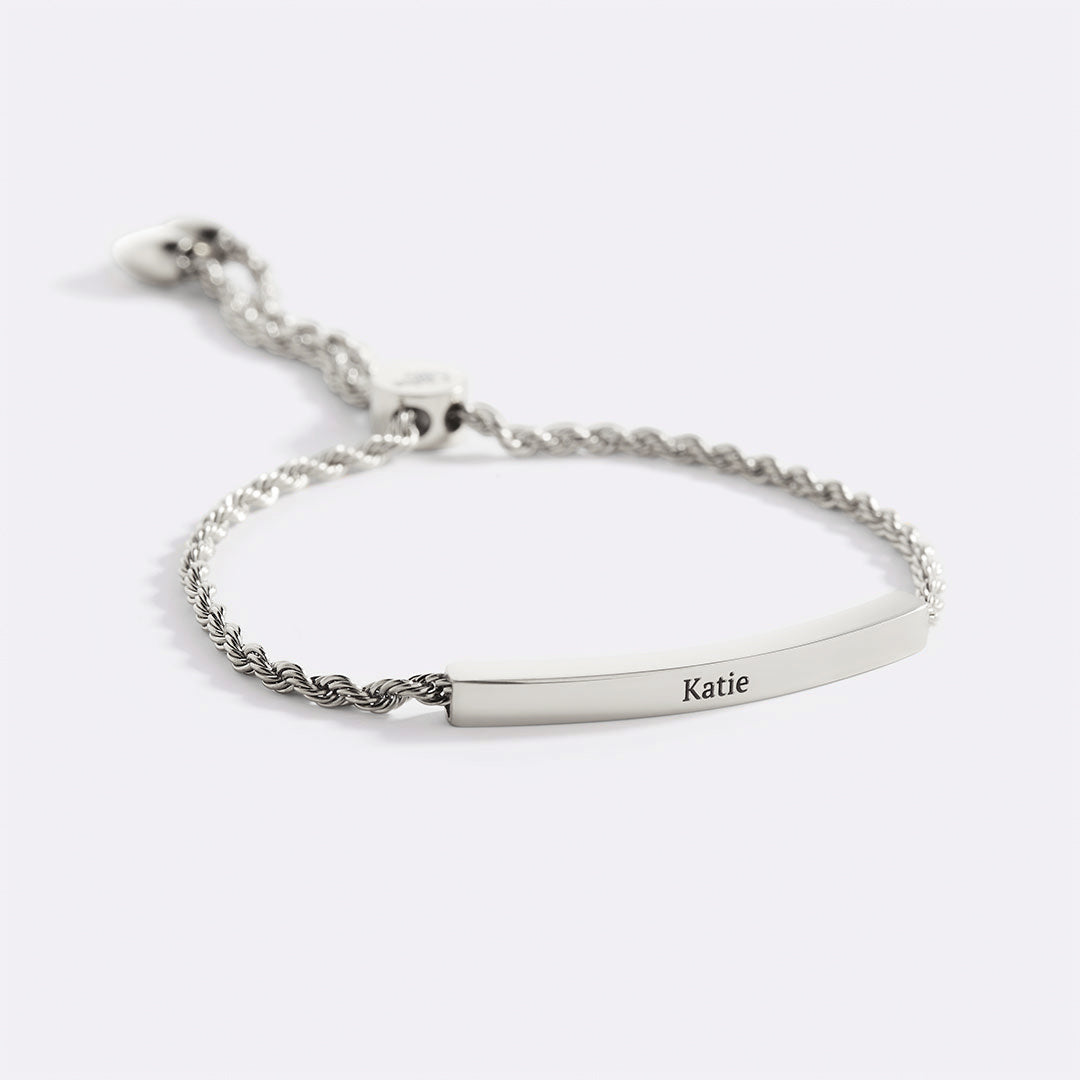 Personalized Bar Chain Bracelet