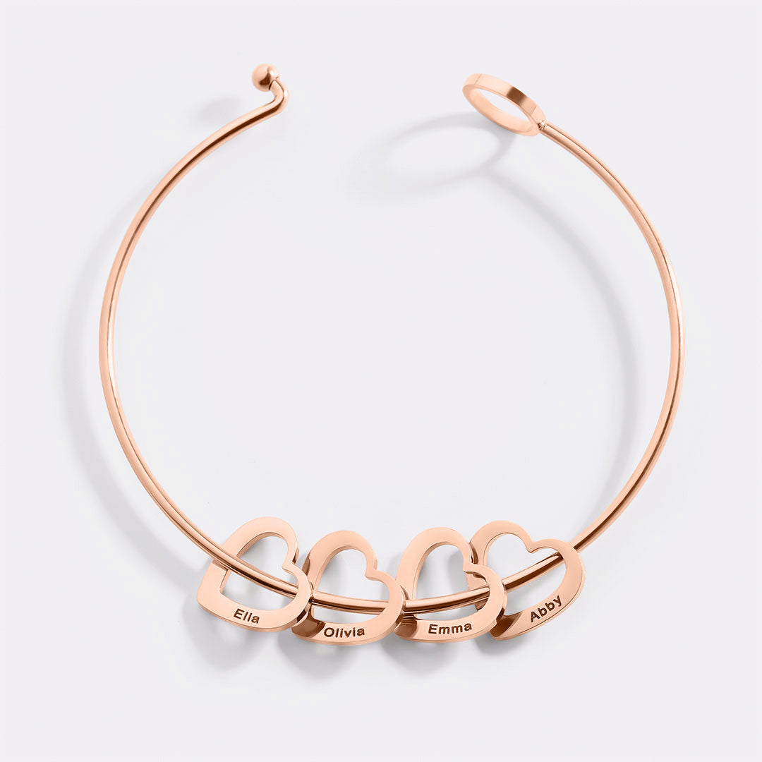 Personalized Hearts Love Bracelet