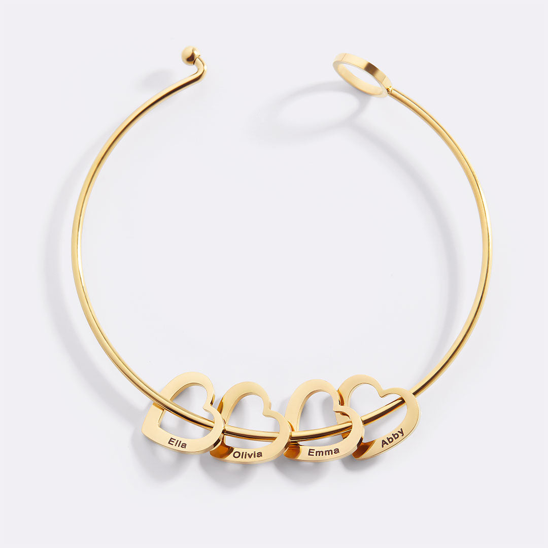 Personalized Hearts Love Bracelet