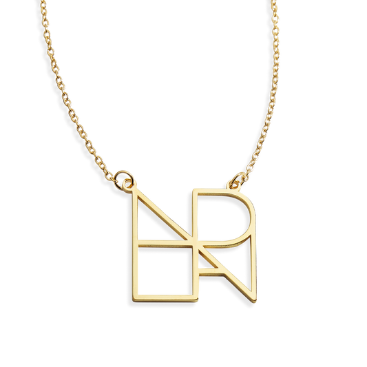 Collier minimaliste avec nom et monogramme