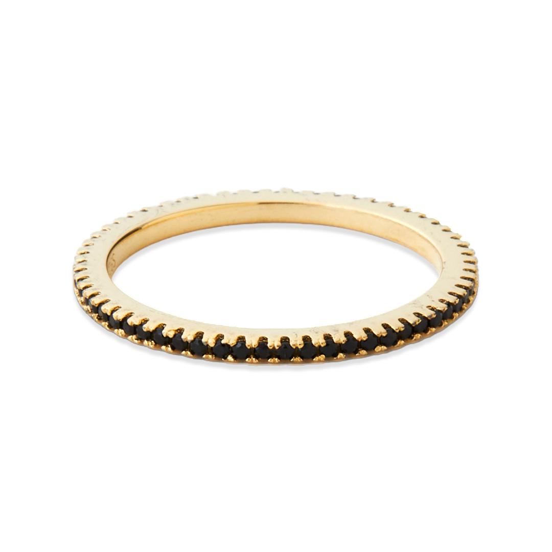 Bague d'éternité en diamant noir