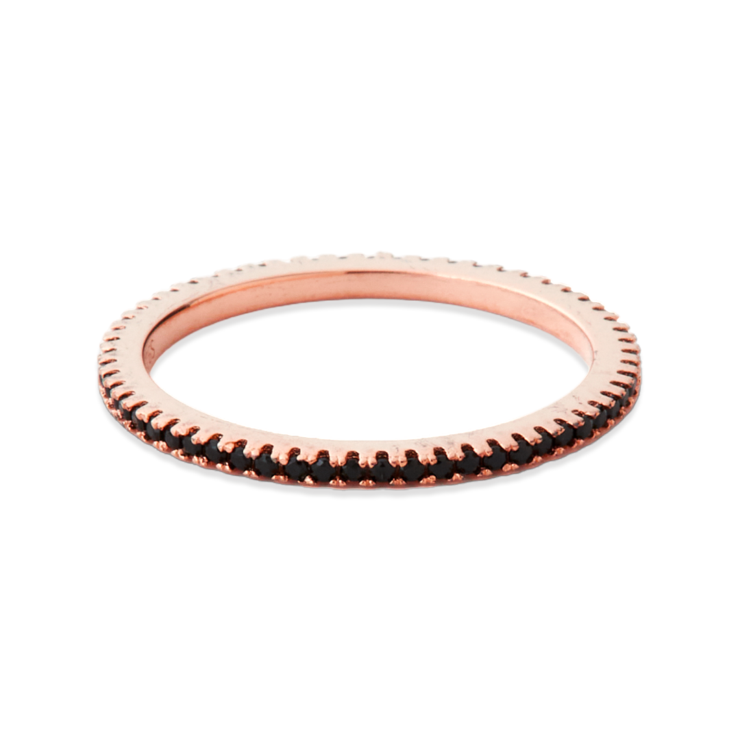 Bague d'éternité en diamant noir