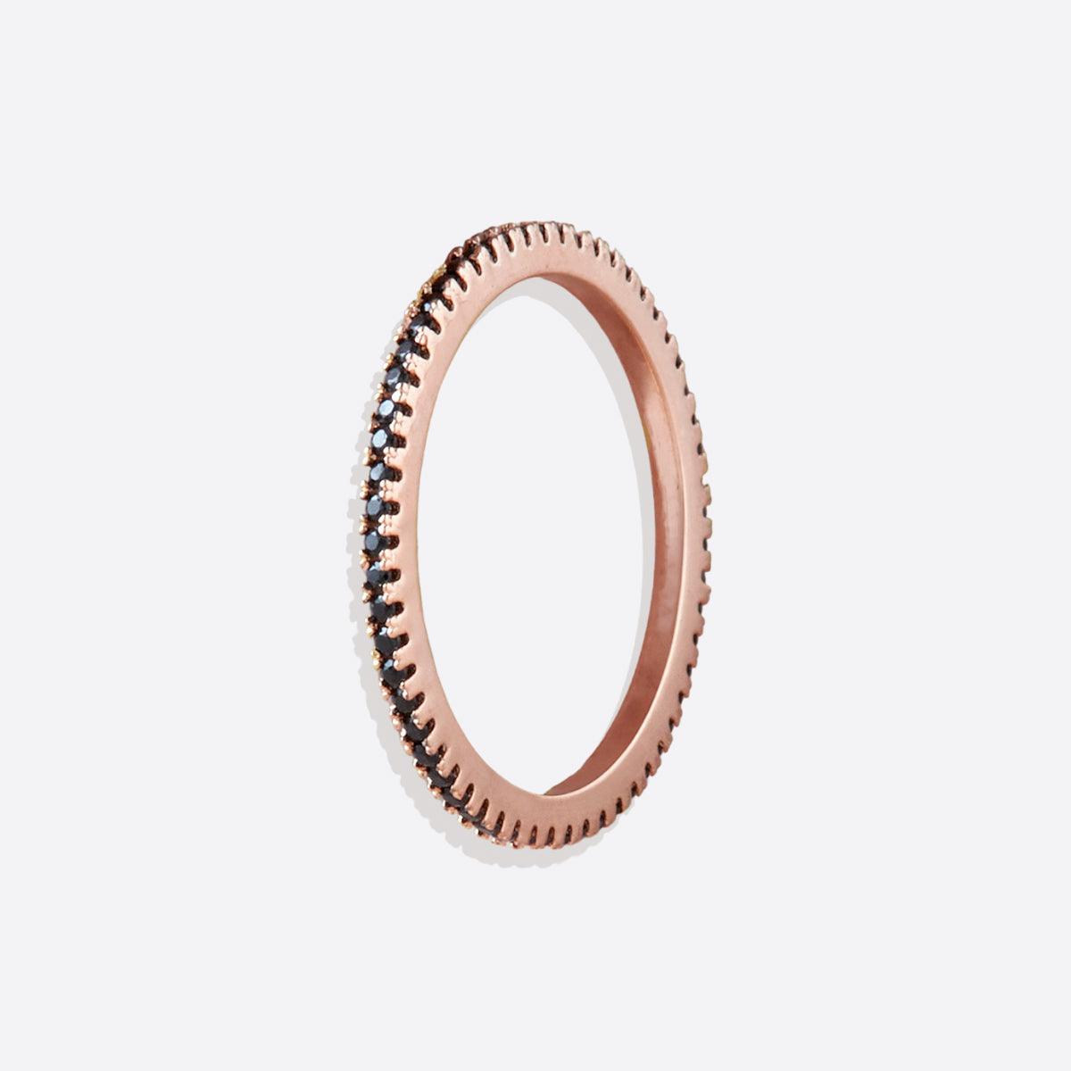 Bague d'éternité en diamant noir