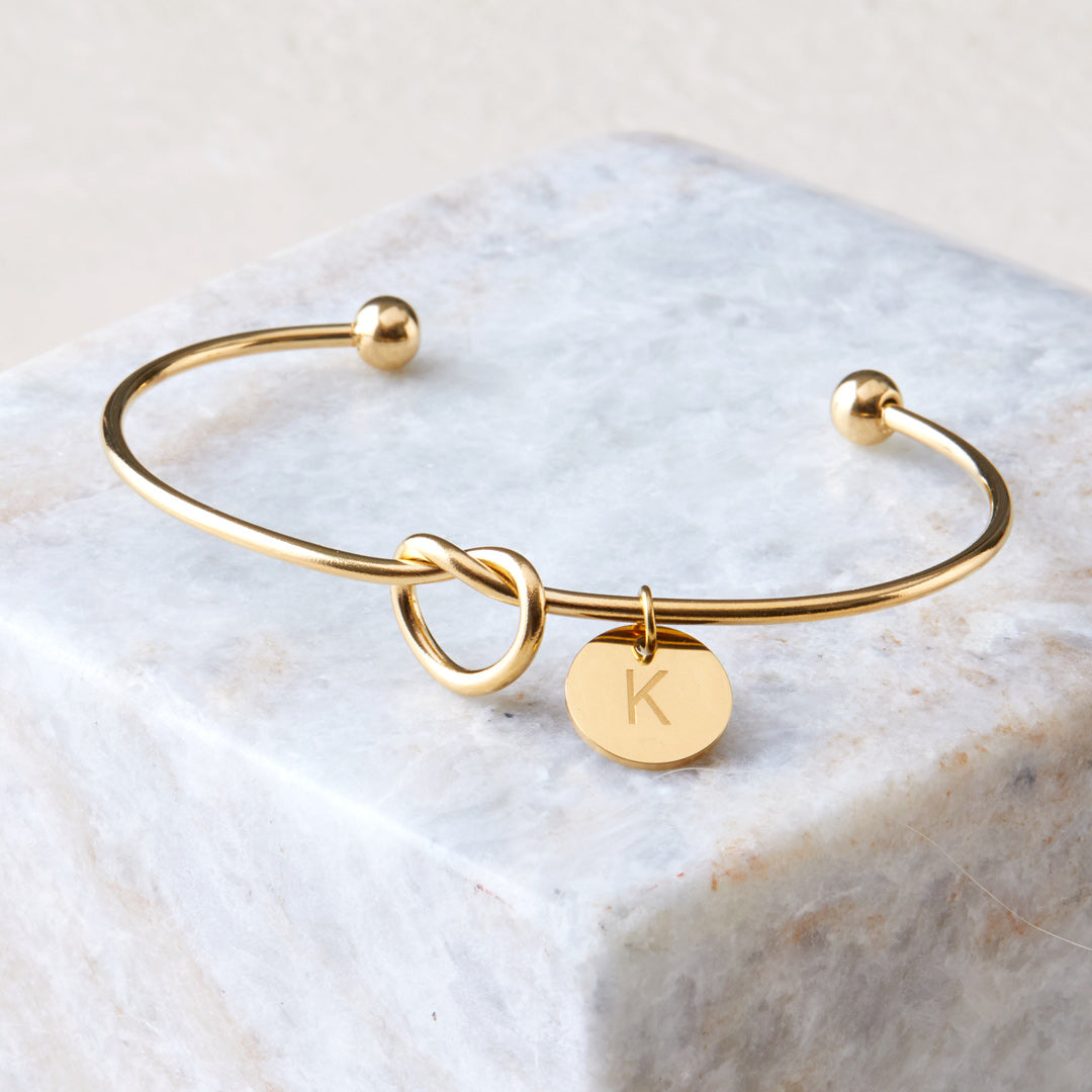 Personalized Tie the Knot Bracelet • Bridesmaid Gift Bracelet