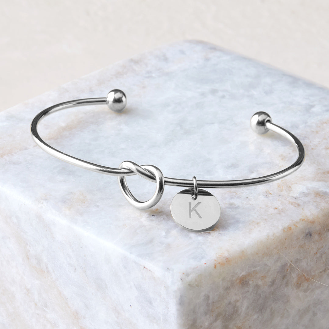 Personalized Tie the Knot Bracelet • Bridesmaid Gift Bracelet