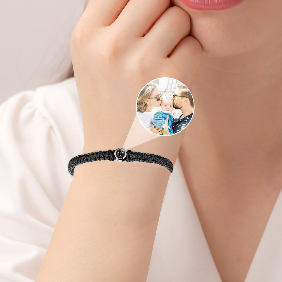 Personalized Braided Photo Bracelet