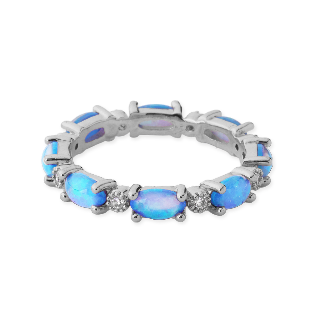 Bague d'éternité en opale de feu
