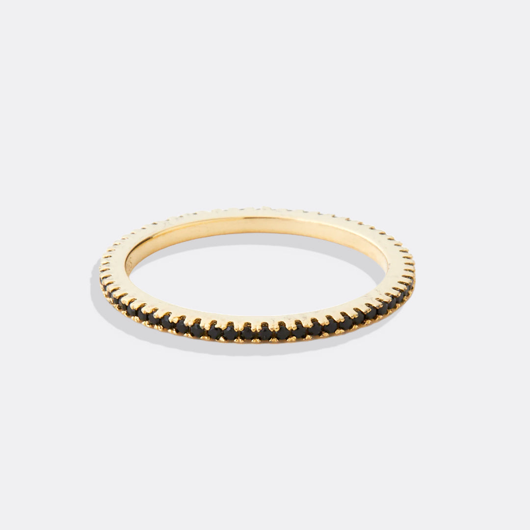 Bague d'éternité en diamant noir