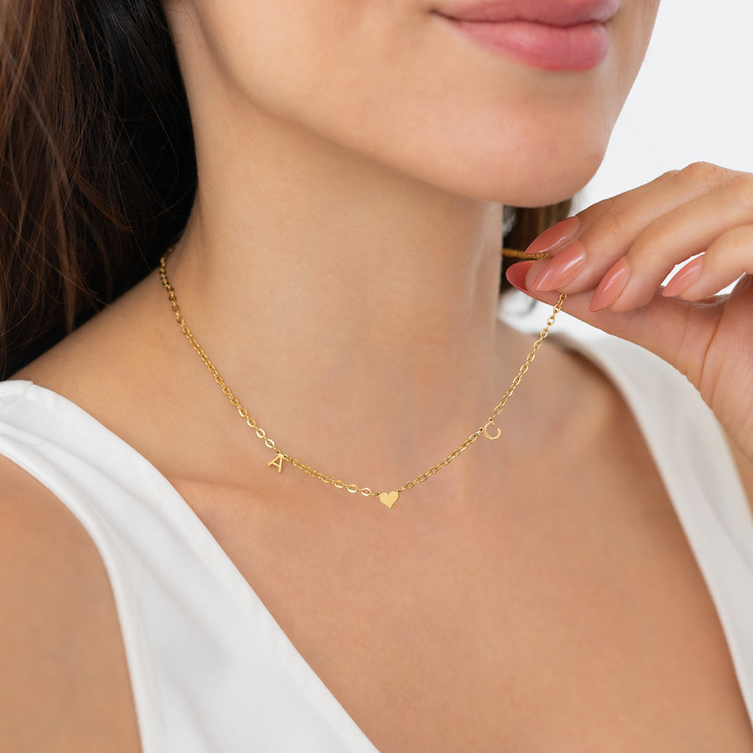 Collier Initiale One Heart
