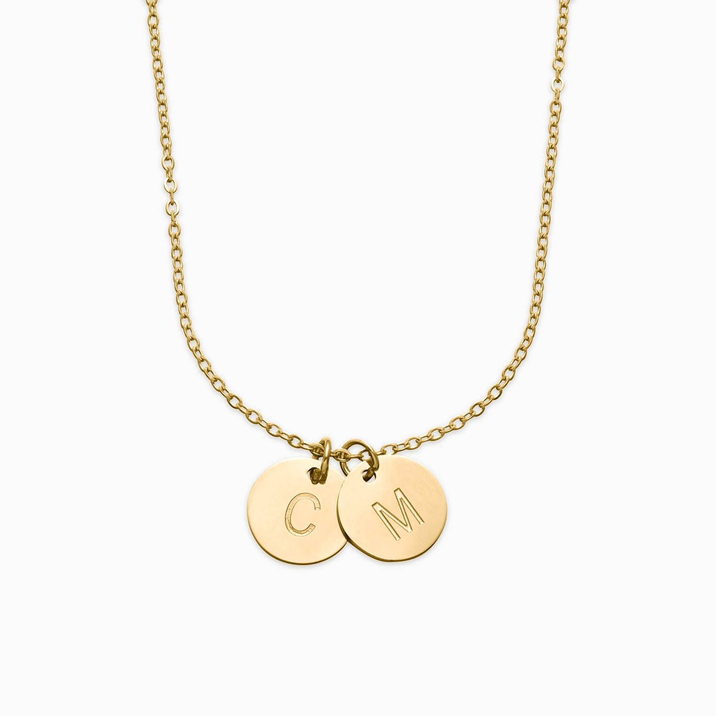 Collier délicat avec disque initial