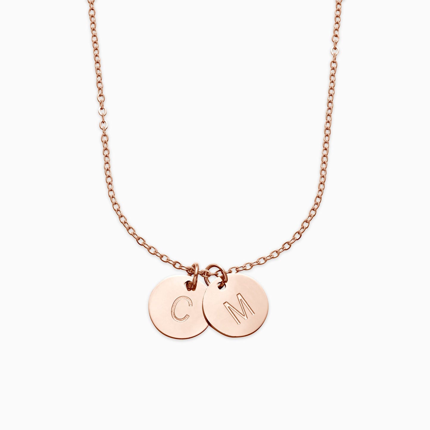 Collier délicat avec disque initial