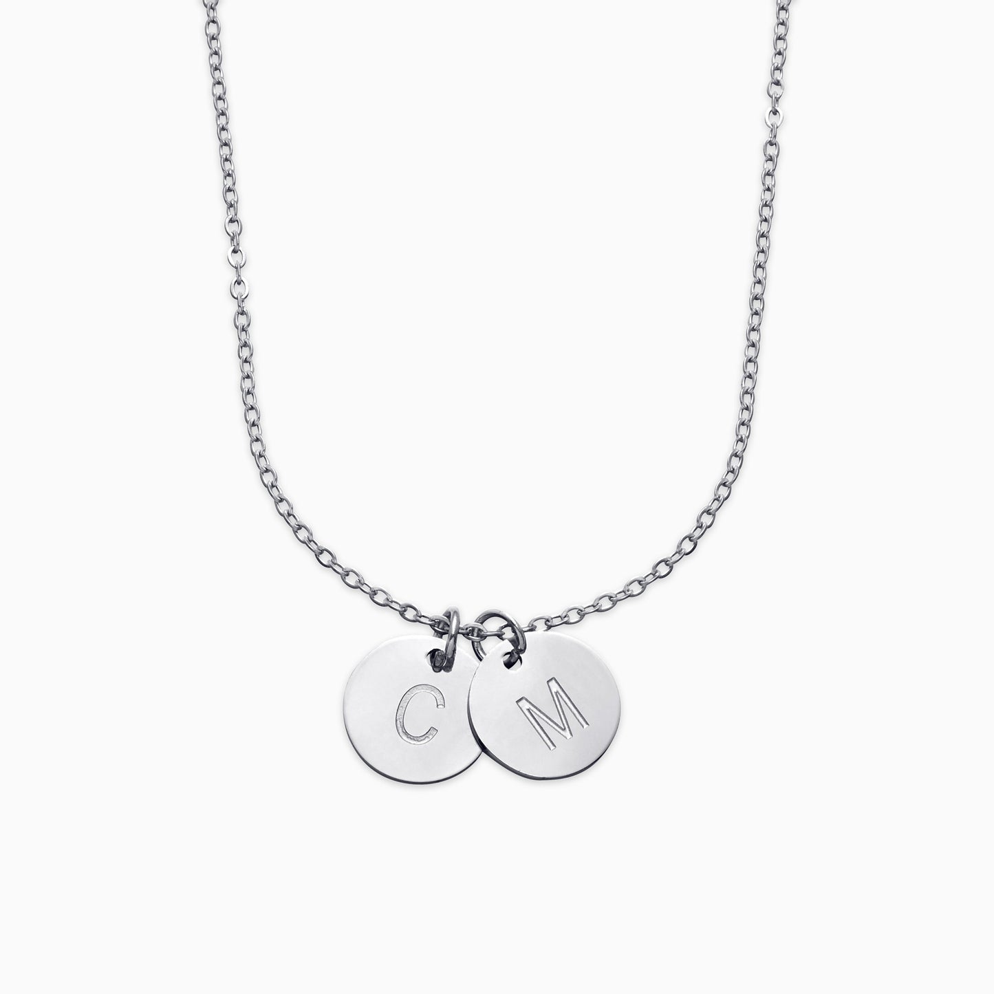 Collier délicat avec disque initial