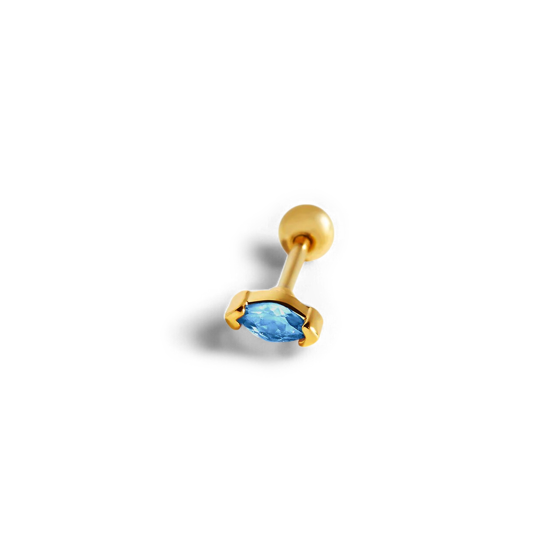 Boucles d'oreilles dormeuses en pierres précieuses Marquis