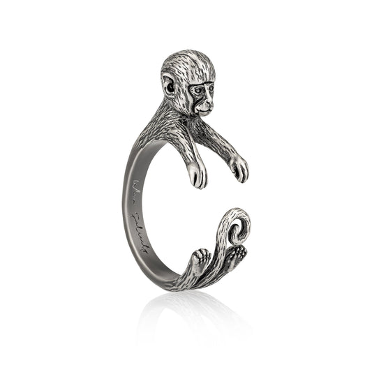 Bague enroulée en forme de singe